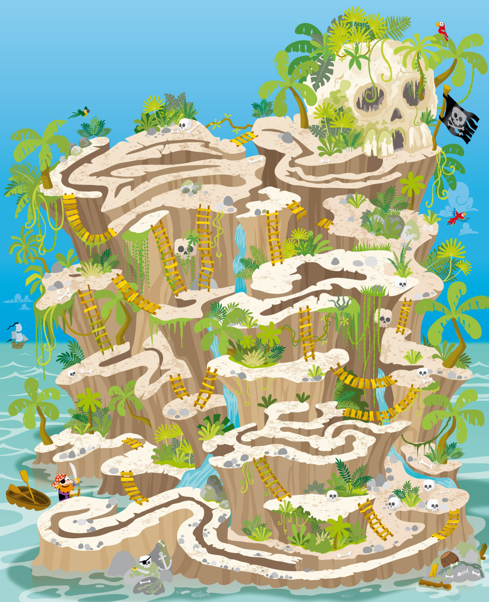 illustration de jeux labyrinthes - Usborne