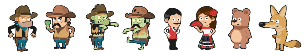 Scratch - personnages western