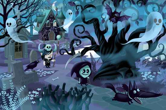 illustration sur le thème halloween