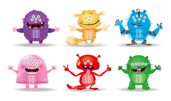 mascottes Les monstres à compter - Nathan