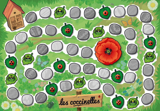 plateau de jeu coccinelles - Nathan