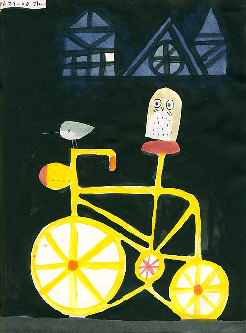 Owl et Tern sur la bicyclette