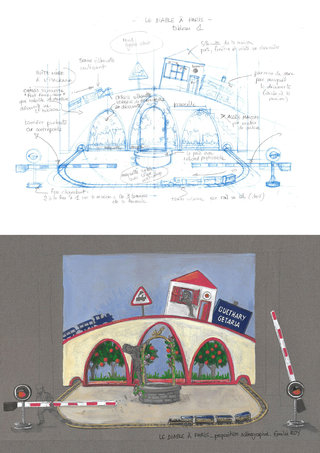 Le Diable à Paris - esquisse