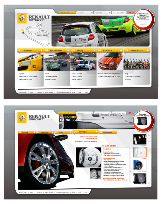 Site web - Renault Sport