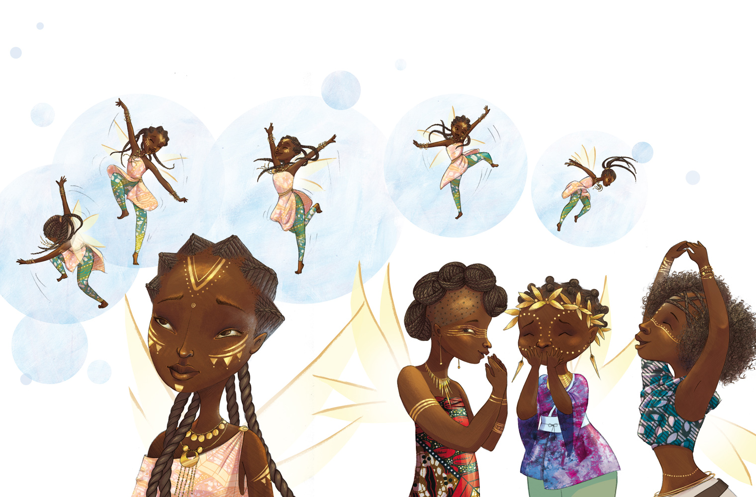 Danseuses africaines " histoires de princesses et licornes" Edition Hemma