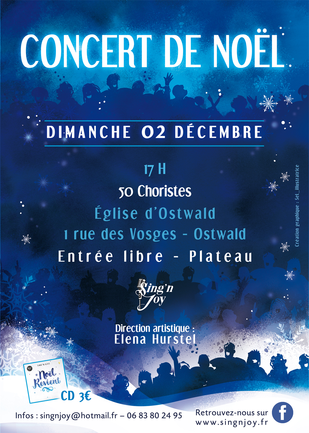 Affiche concert de Noël Sing'N Joy