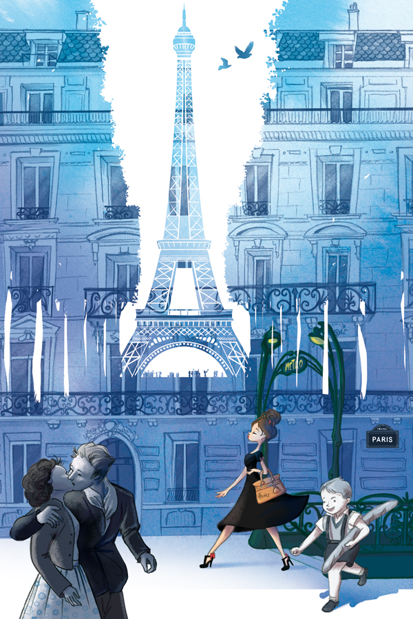 Série carte postale sur Paris et la France - Tour Eiffel