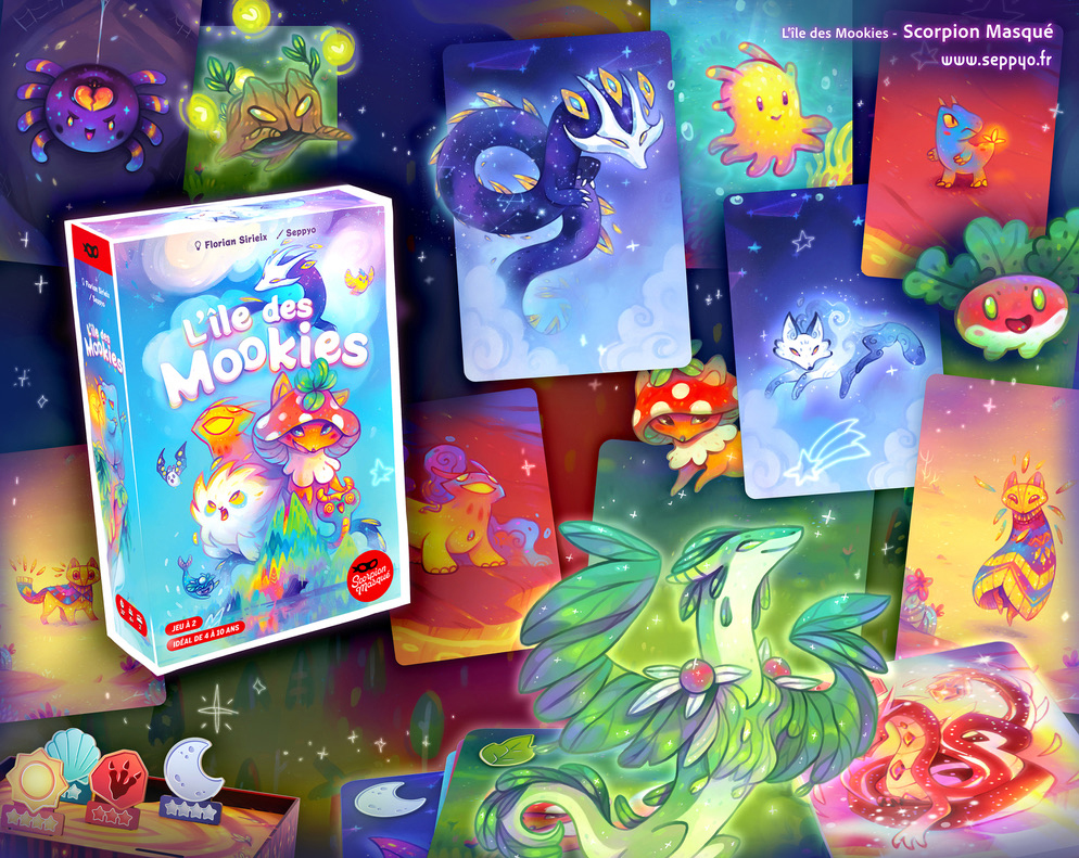 Boardgame Mookies Illustrations & Character design - Seppyo For Scorpion Masqué