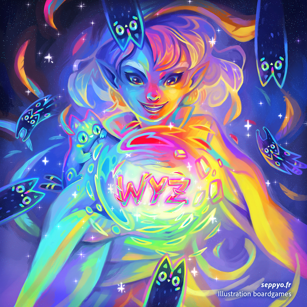 Boardgame Wyz Illustration Cover - Seppyo for Borderline Editions