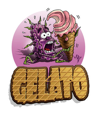 Logo de la saveur "Gelato" pour le foodtruck "le K'mion Rouge"