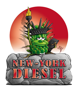 Logo de la saveur "New-York Diesel" pour le foodtruck "le K'mion Rouge"