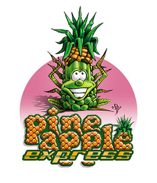 Logo de la saveur "Pineapple Express" pour le foodtruck "le K'mion Rouge"
