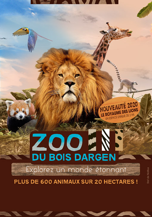 Projet fictif - Affiche pour un Zoo - Montage photos + logo