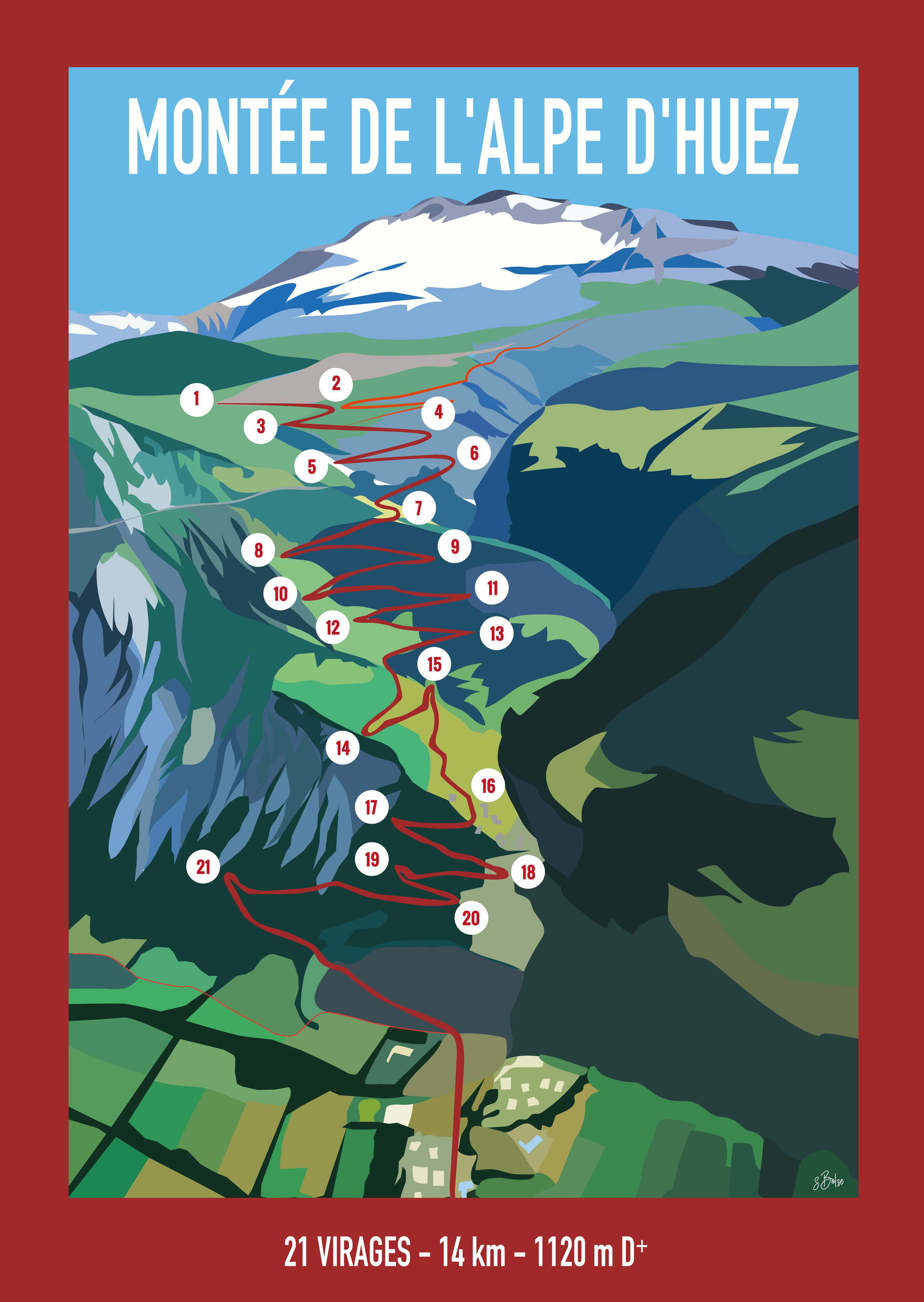 AFFICHE_ALPE_HUEZ.jpg - suzanne bolze - illustrateurs/rices