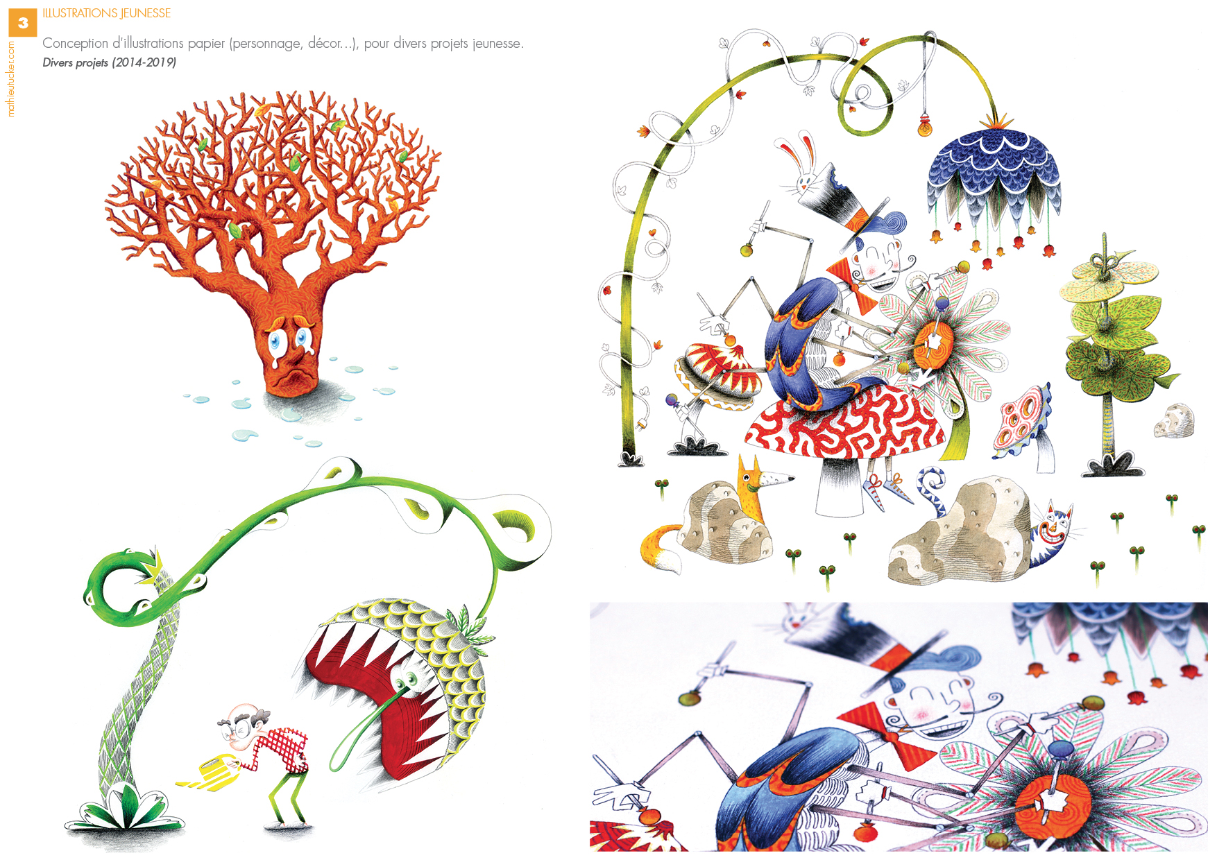 Illustrations jeunesse (2014 - 2019) Divers projets