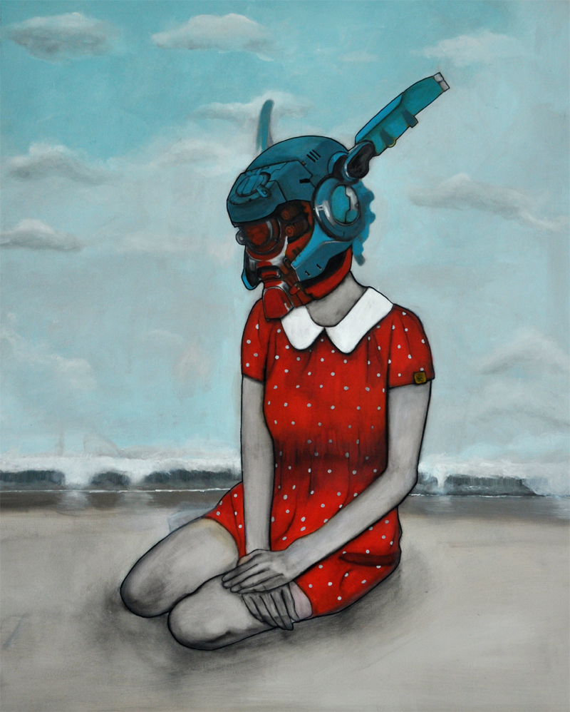 Appleseed briareos girl on the beach
