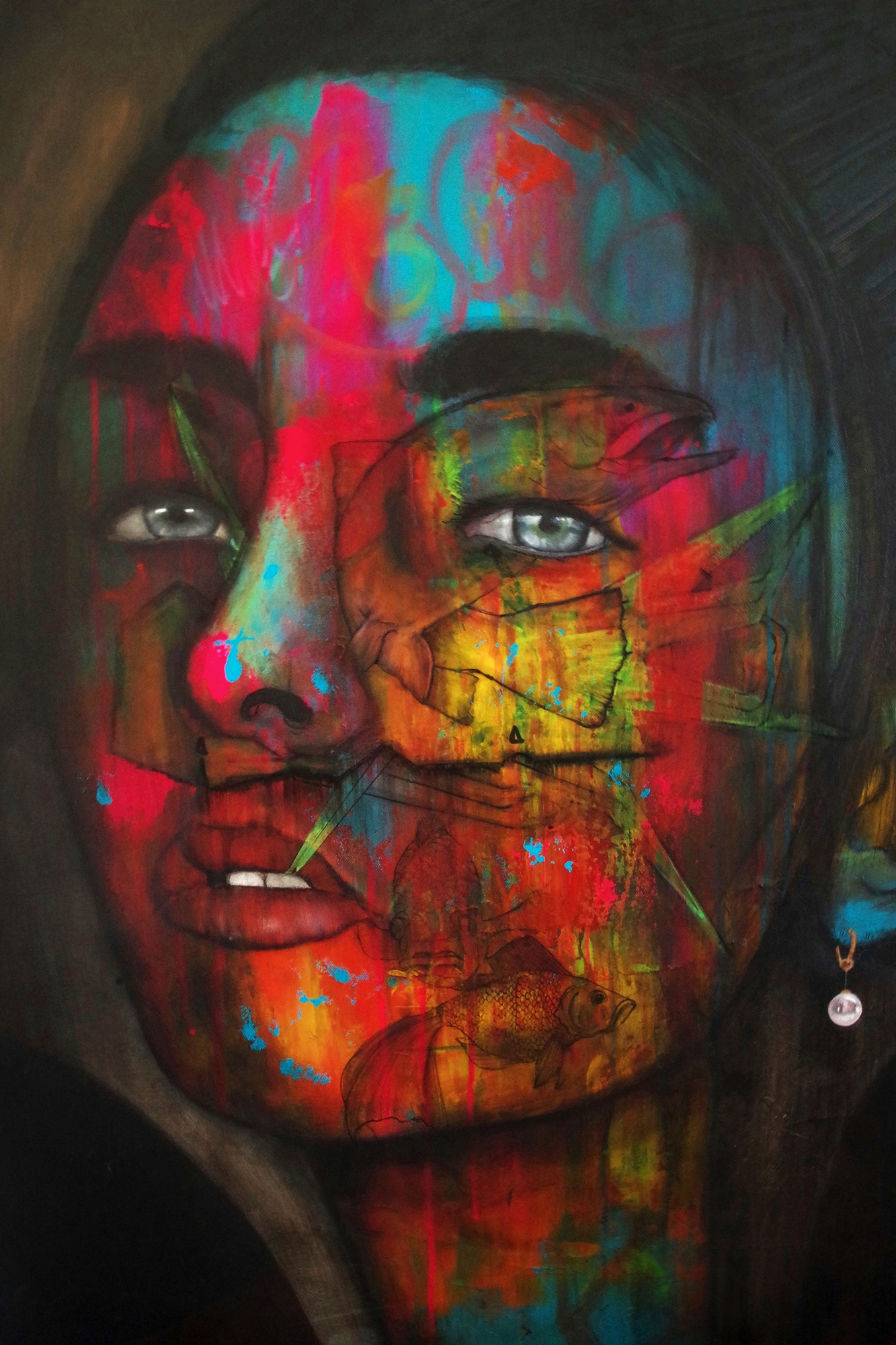 Femme aux poissons