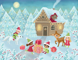 Chalet de Noël Lutins