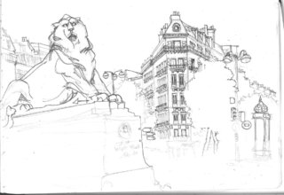 Place Denfert Rochereau, le lion