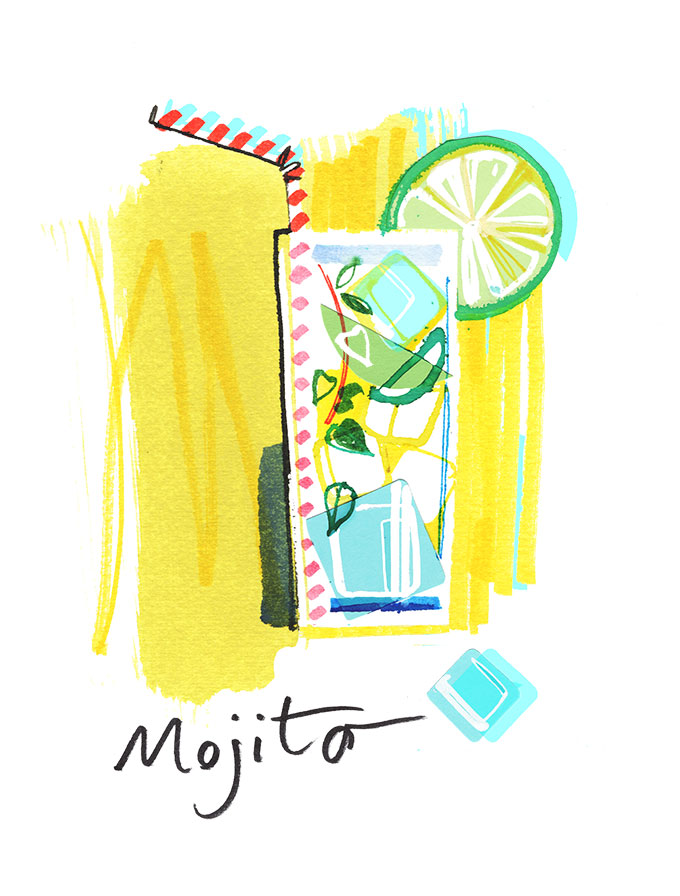 Mojito! Watercolor food illustration