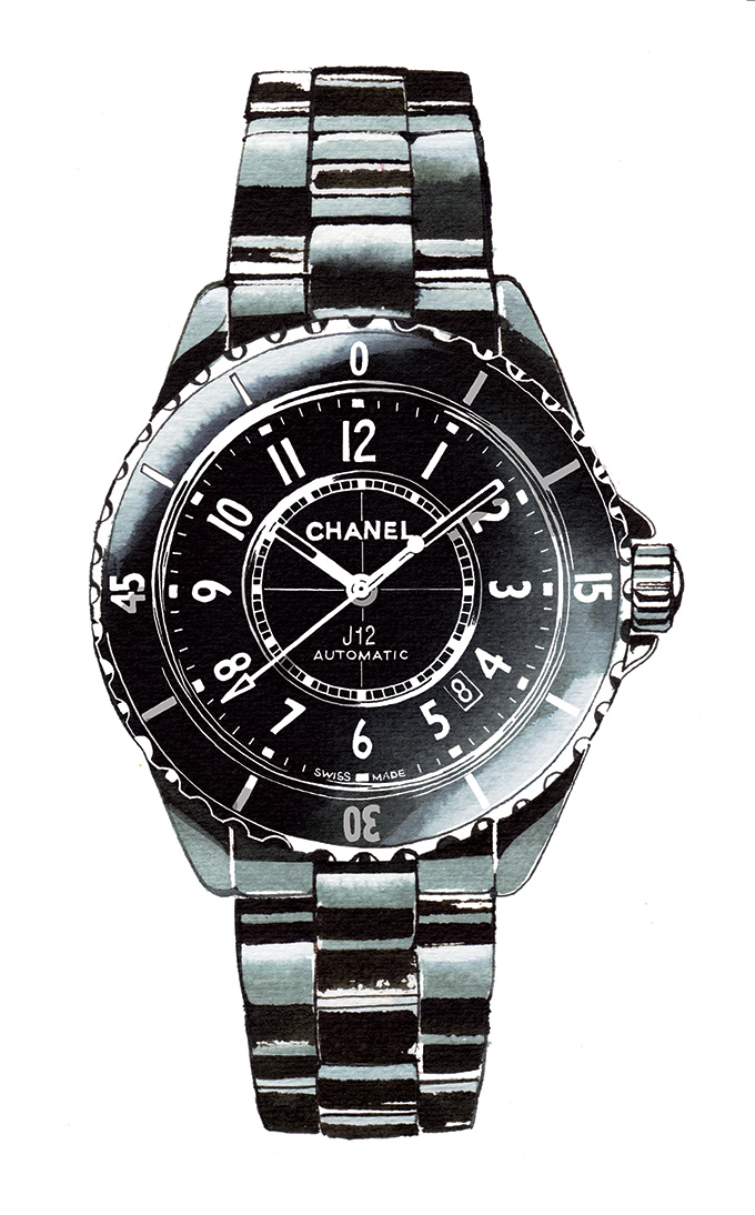 Madame Figaro, page News/culte, Montre Chanel J12