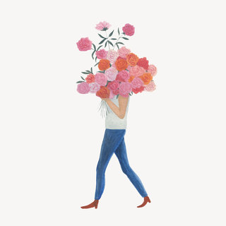 Pink flowers, Logo de la fleuriste Rosa Poesy