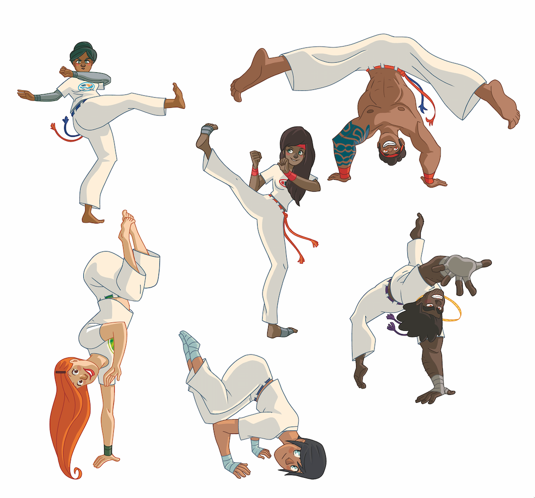 Illustrations jeunesse - Initiation à la Capoeira