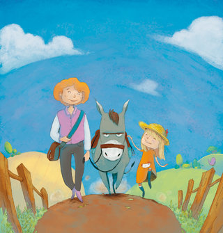 Meg, Mum and the donkey