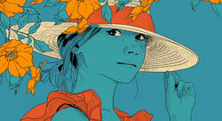 chapeau-de-paille.jpg - Zoé Crevette-illustrateur jeunesse